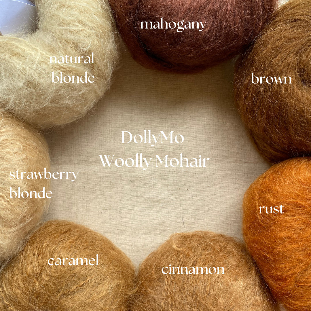 DollyMo Woolly Mohair/ Brushable Mohair for Doll Making