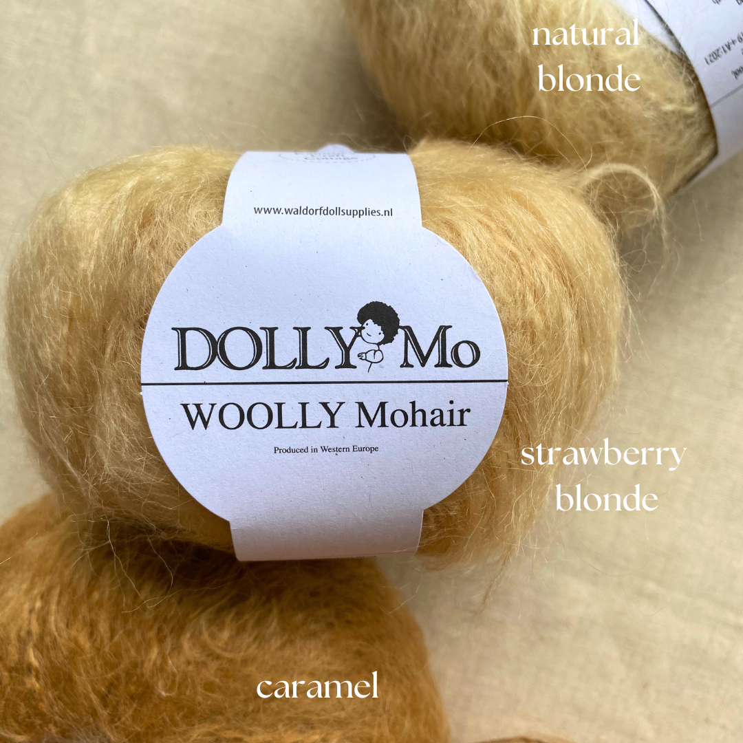 DollyMo Woolly Mohair/ Brushable Mohair for Doll Making